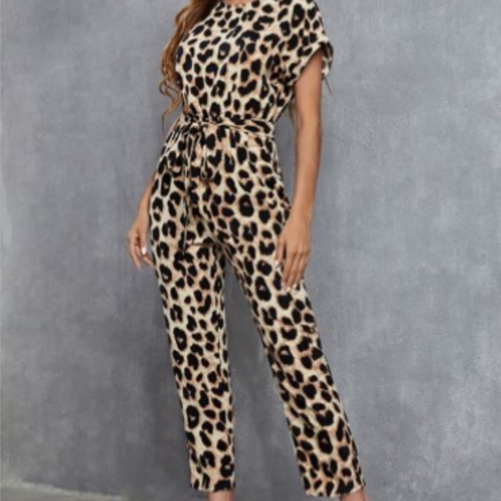 Leopard Print Jumpsuit - Picture 7 of 17